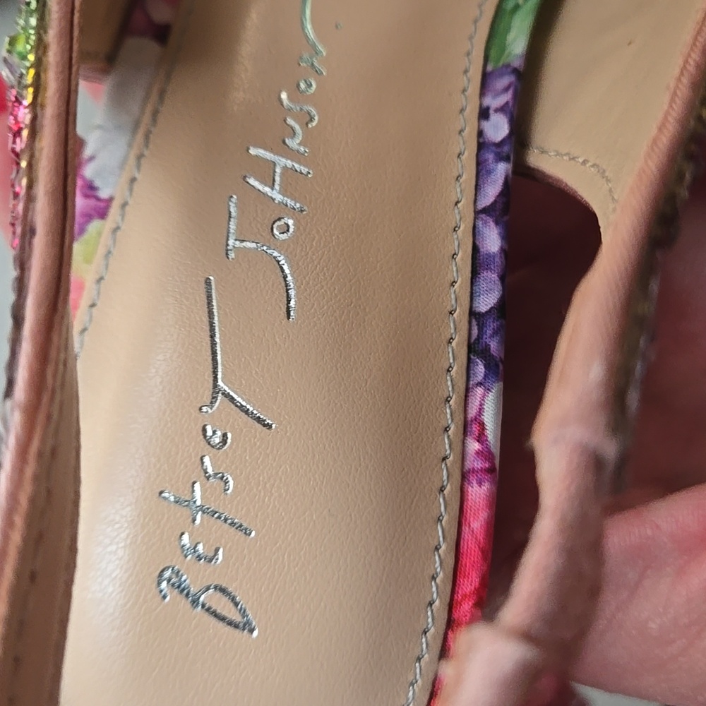 Betsey Johnson Floral Mina Crystal Pink Embellished 4" Heels. New Without Box. - Picture 15 of 17